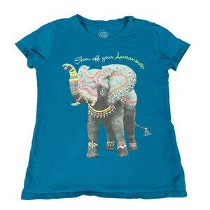 Faded Glory Girls' "Show Off Your Awesomeness" Elephant T-Shirt Size M